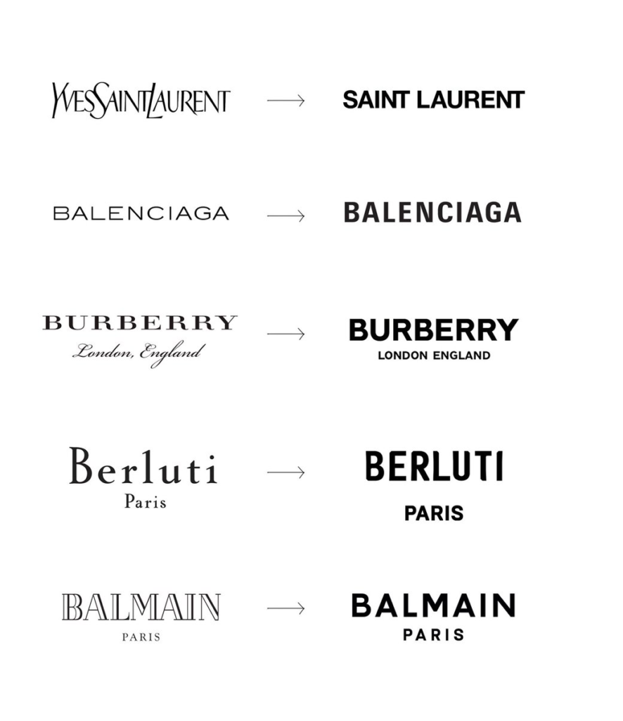 Famous fashion brands’ old vs new logos