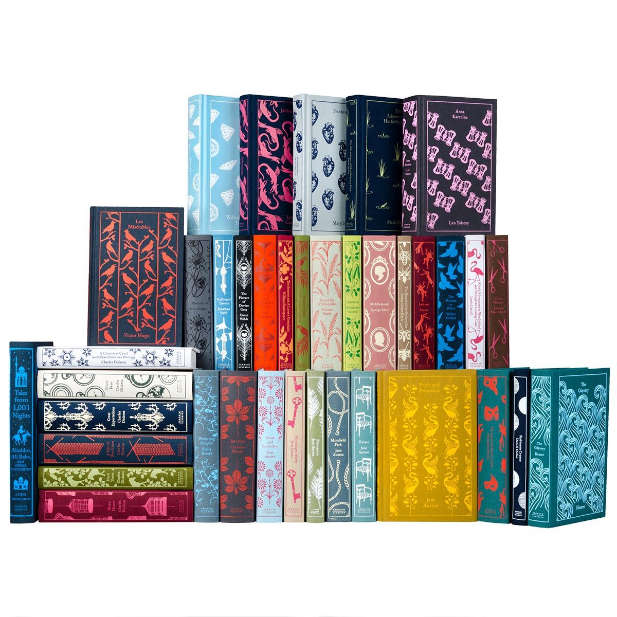 book covers:clothbound classics stack