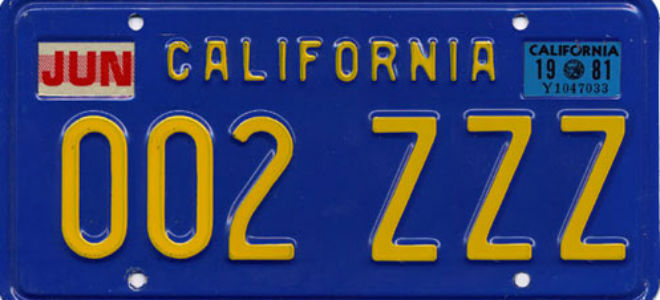 1969 CA License_