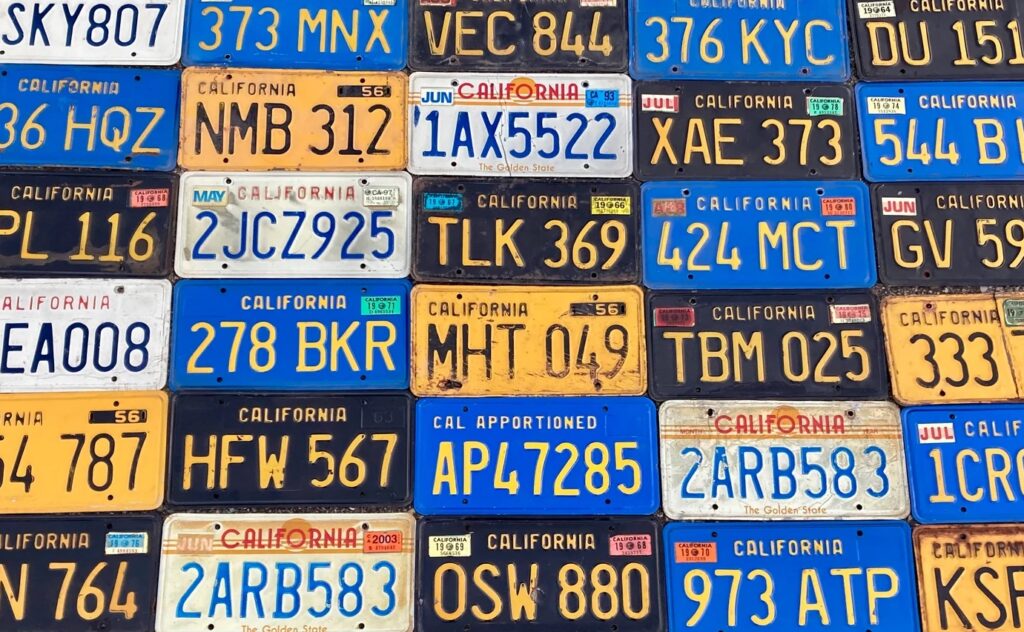 CA License plates
