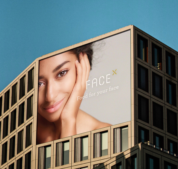 FaceX Ad on Building